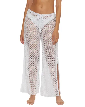 2024 Becca by Rebecca Barbados Platinum Lace Crochet Pants - 5650471