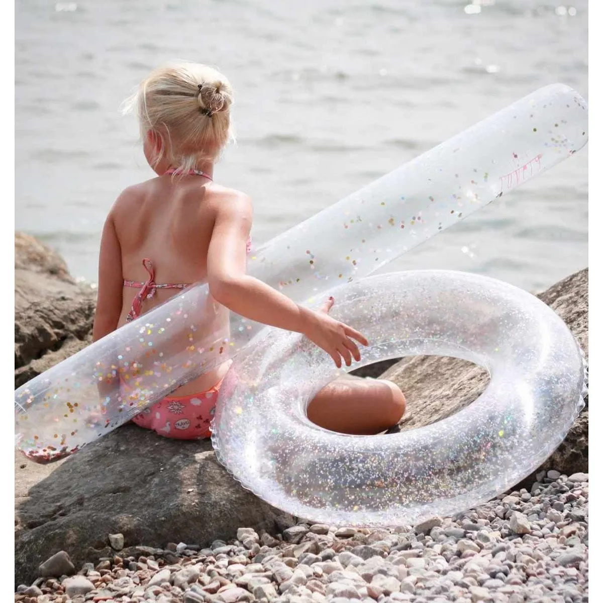 A Little Lovely Company Inflatable Swim Ring Glitter