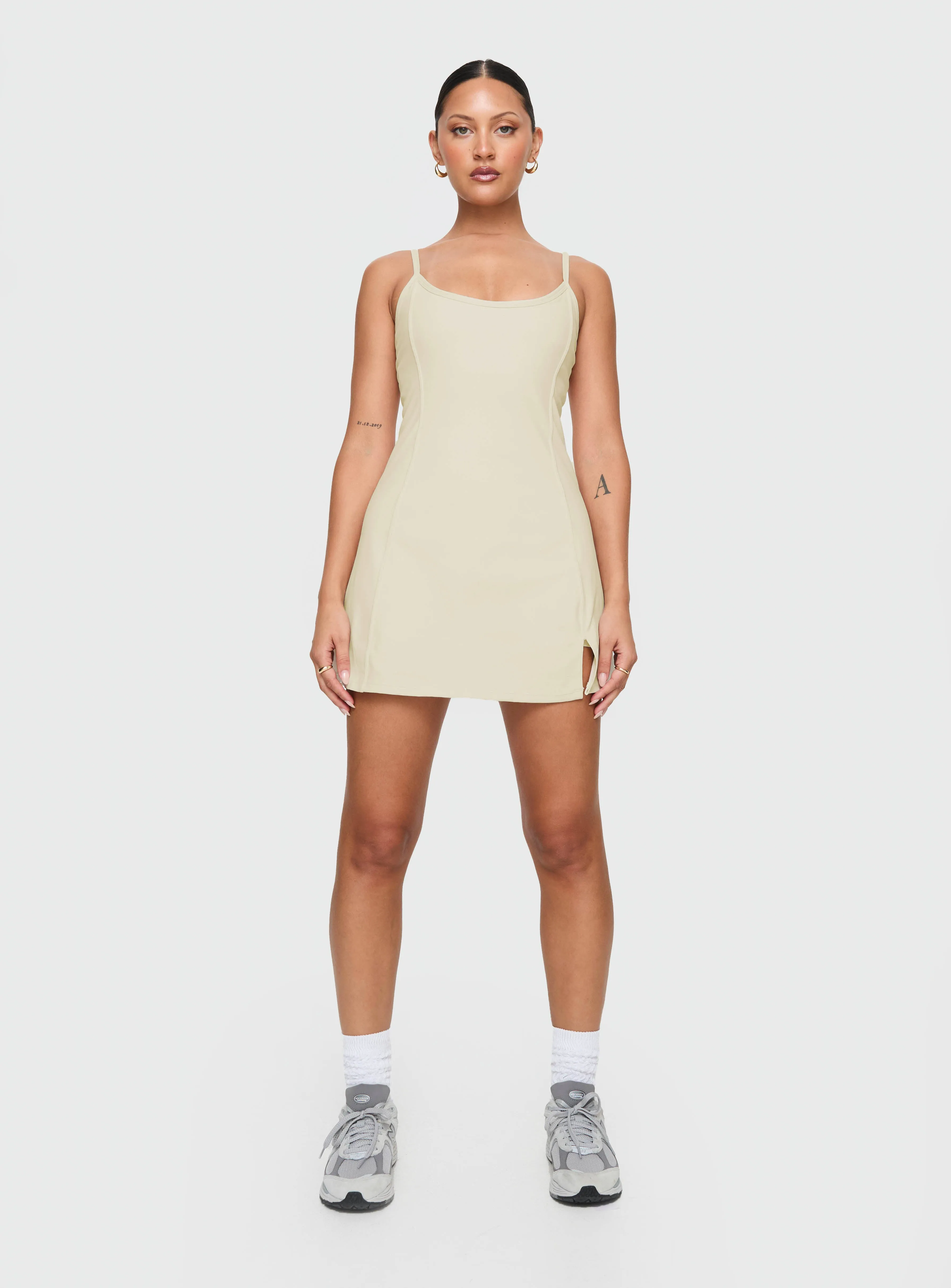 Ambition Activewear Mini Dress Latte