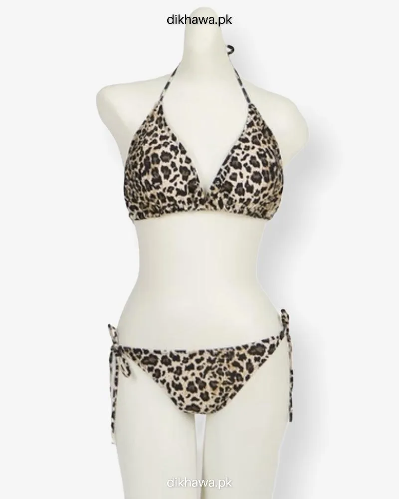 Animal Print Bikini - Silk Bikini & Swimwear