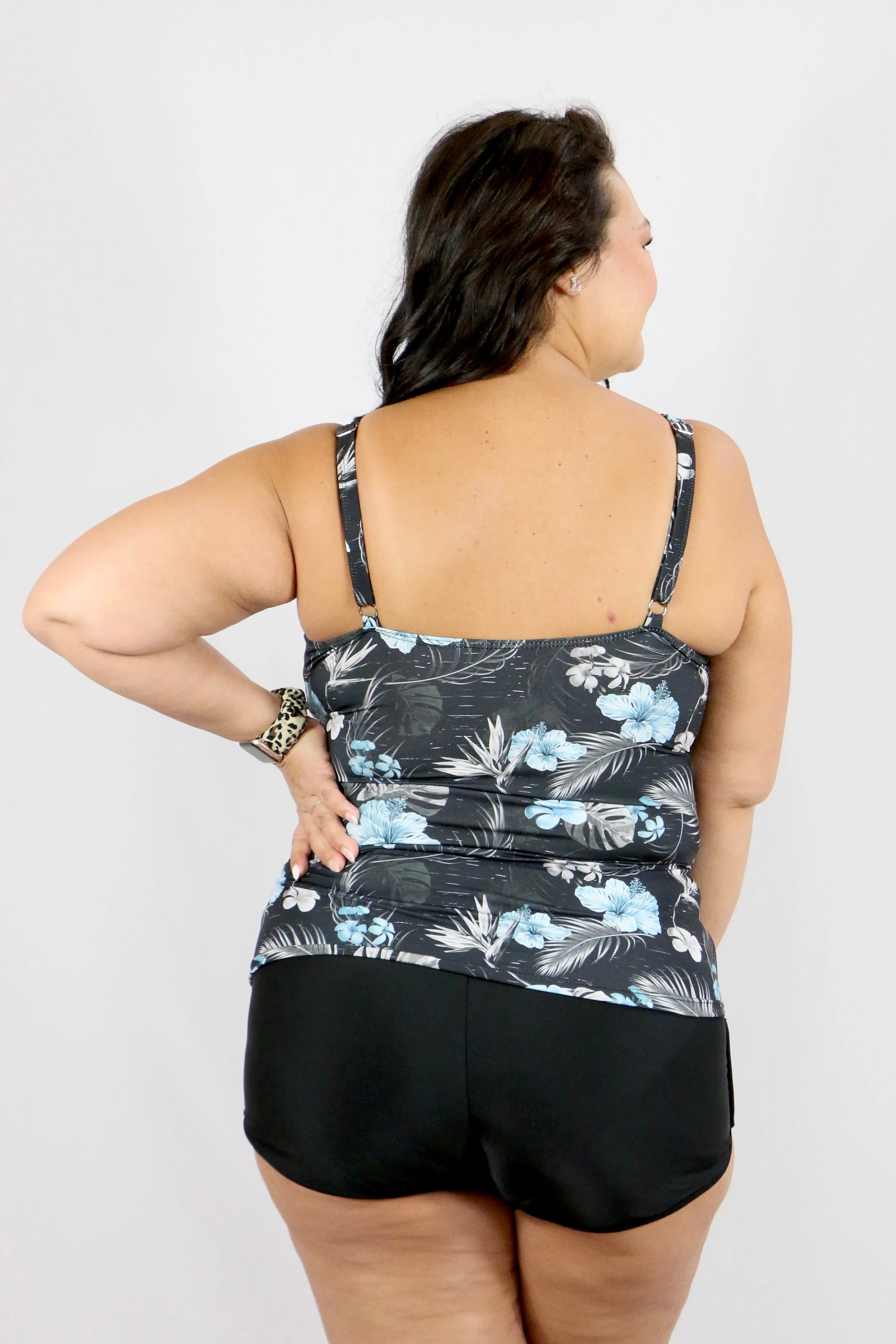 Azure Slimming Tankini Top