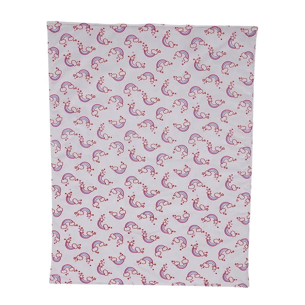 Baby Moo Unicorn 3 Velvet And 1 Waterproof Diaper Changing Sheet Set - Pink