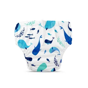 Baby Swim Diaper Whale On White