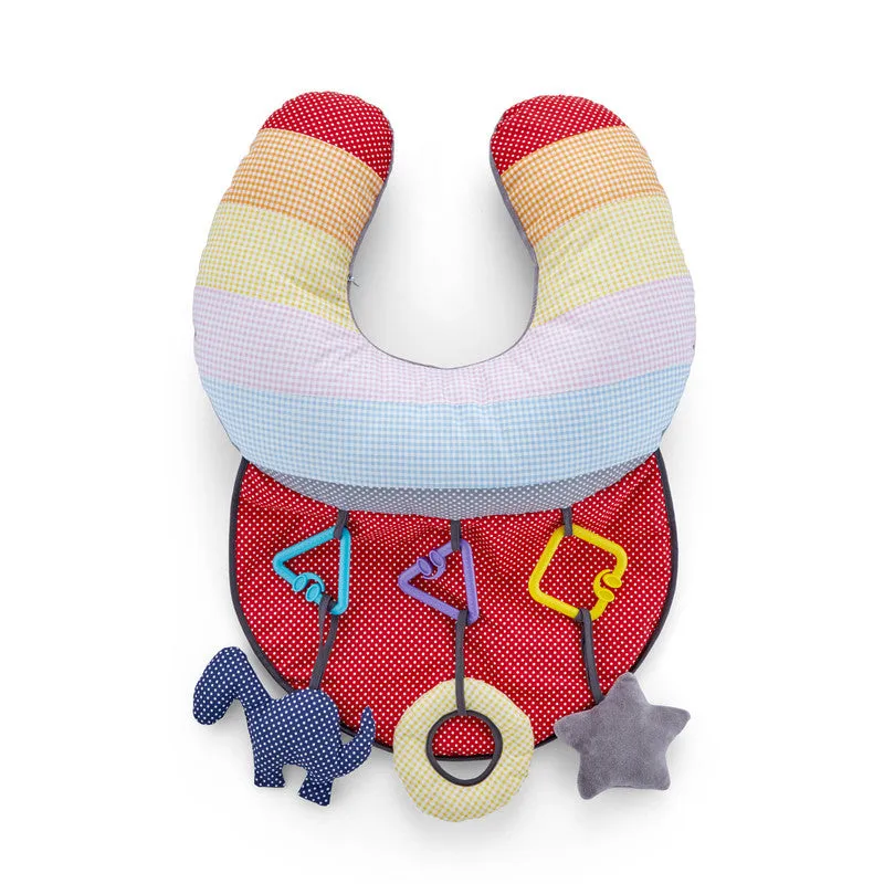 Babyjem Baby Tummy Time Pillow with Toys, 0-6 Months, Multicolour