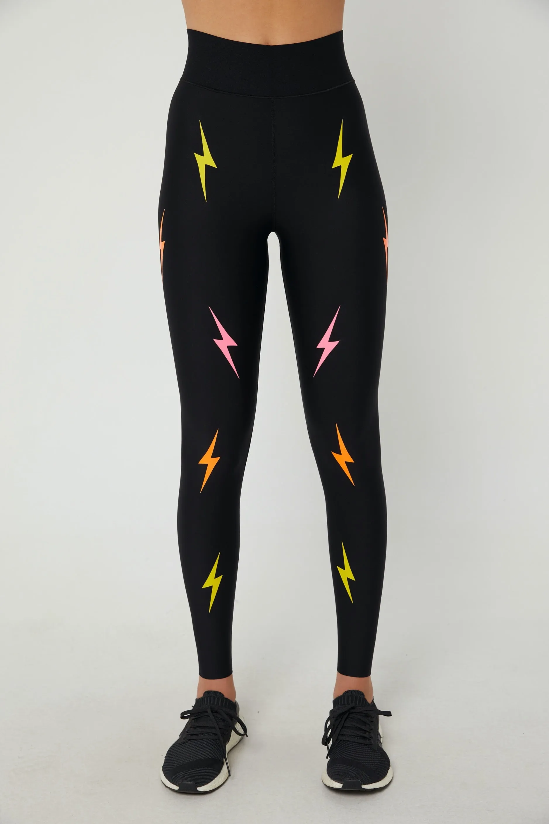 Barbie Lightning KO Lux Ultra High Legging, Nero/Lemon/Neon Pink/Neon Orange