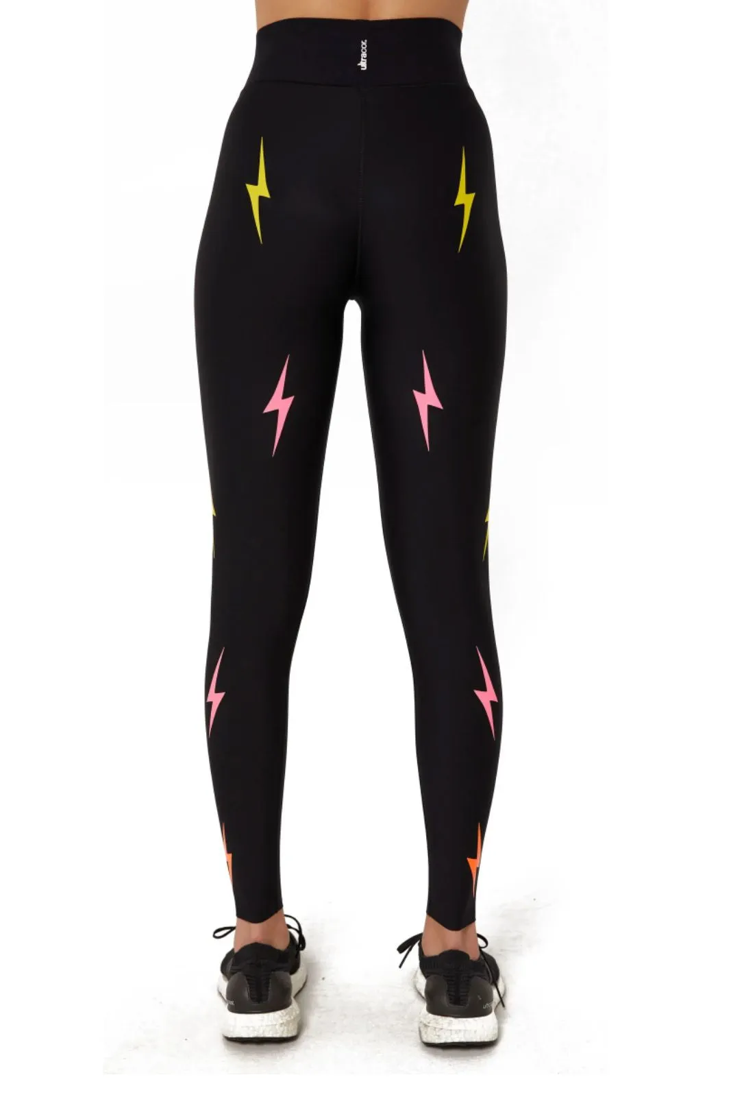 Barbie Lightning KO Lux Ultra High Legging, Nero/Lemon/Neon Pink/Neon Orange