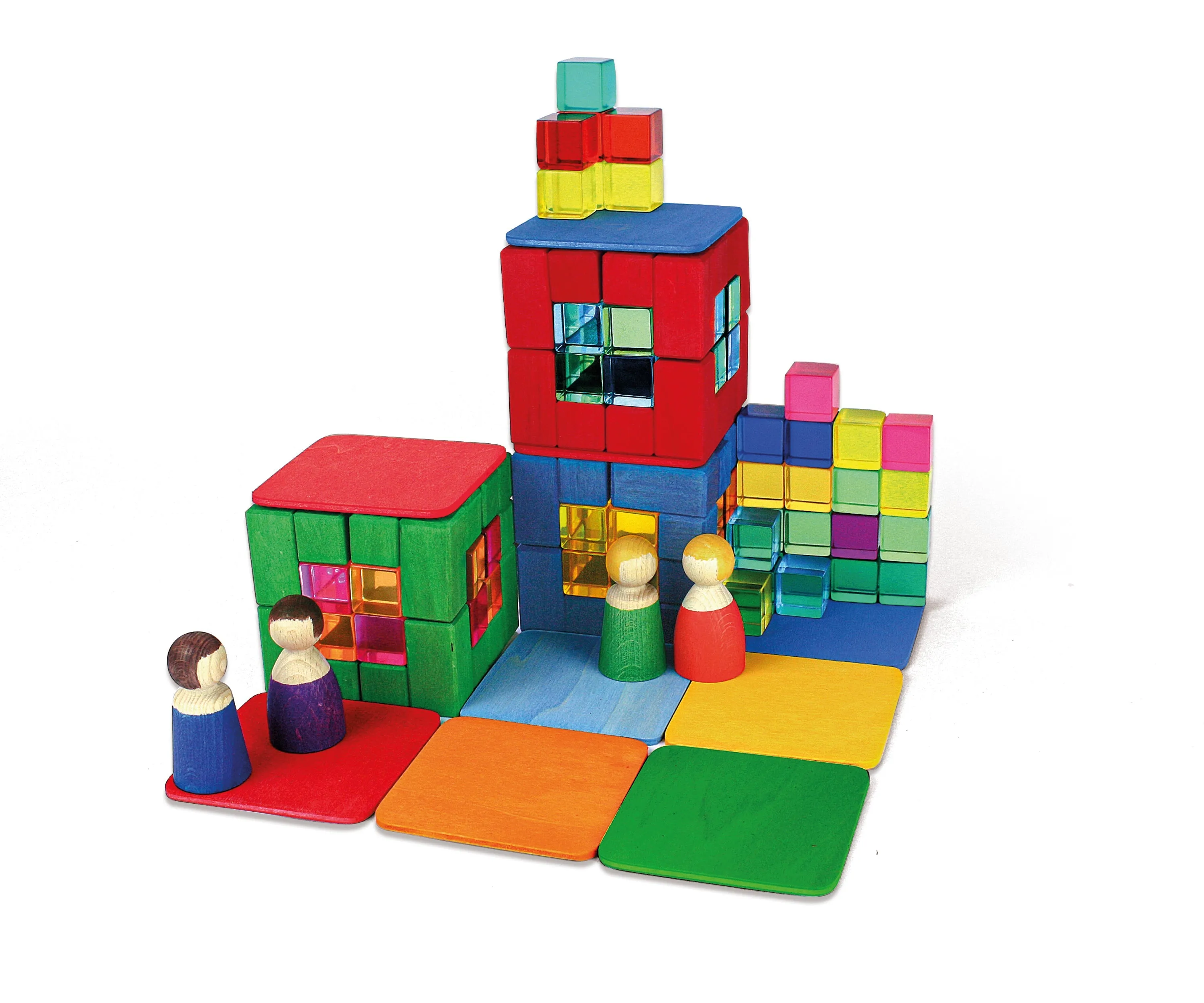 Bauspiel Colorful construction tiles | 52 pieces