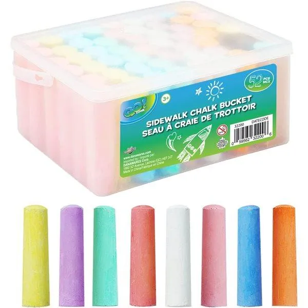 Danawares Go Zone Sidewalk Chalk Bucket - 52-Piece