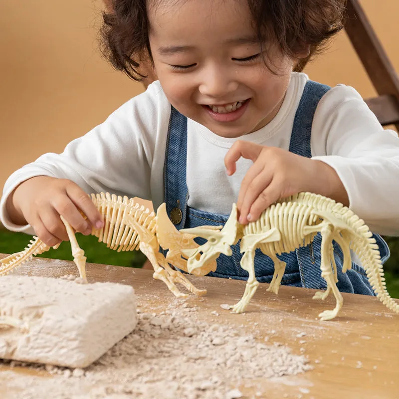 Dinosaur Archaeology Mining Toys DIY Skeleton Assembled Children's Toys with Goggles