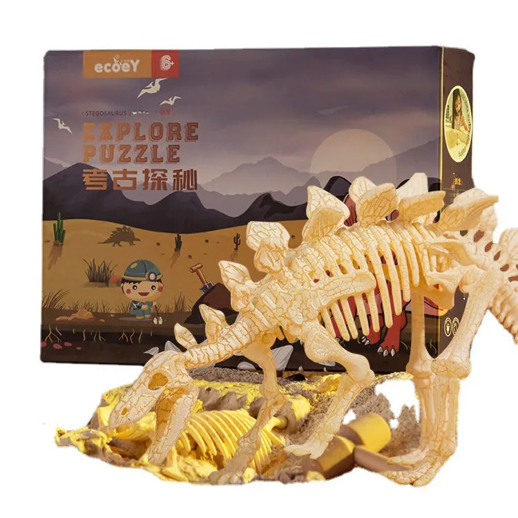 Dinosaur Archaeology Mining Toys DIY Skeleton Assembled Children's Toys with Goggles