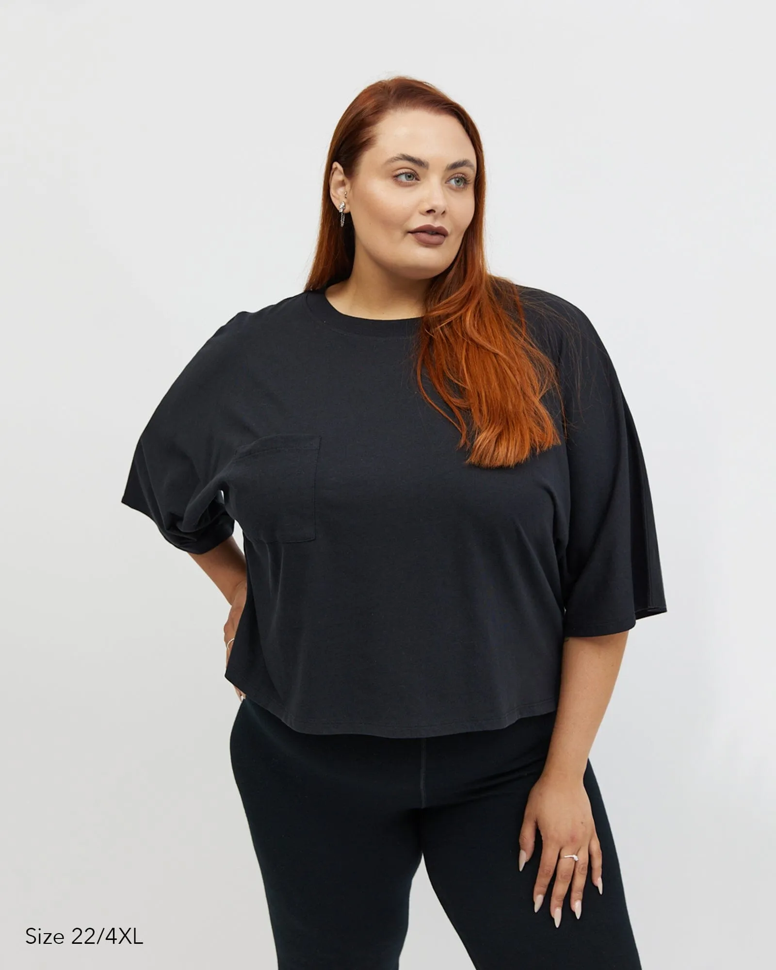 Elm Crop Tee - Black