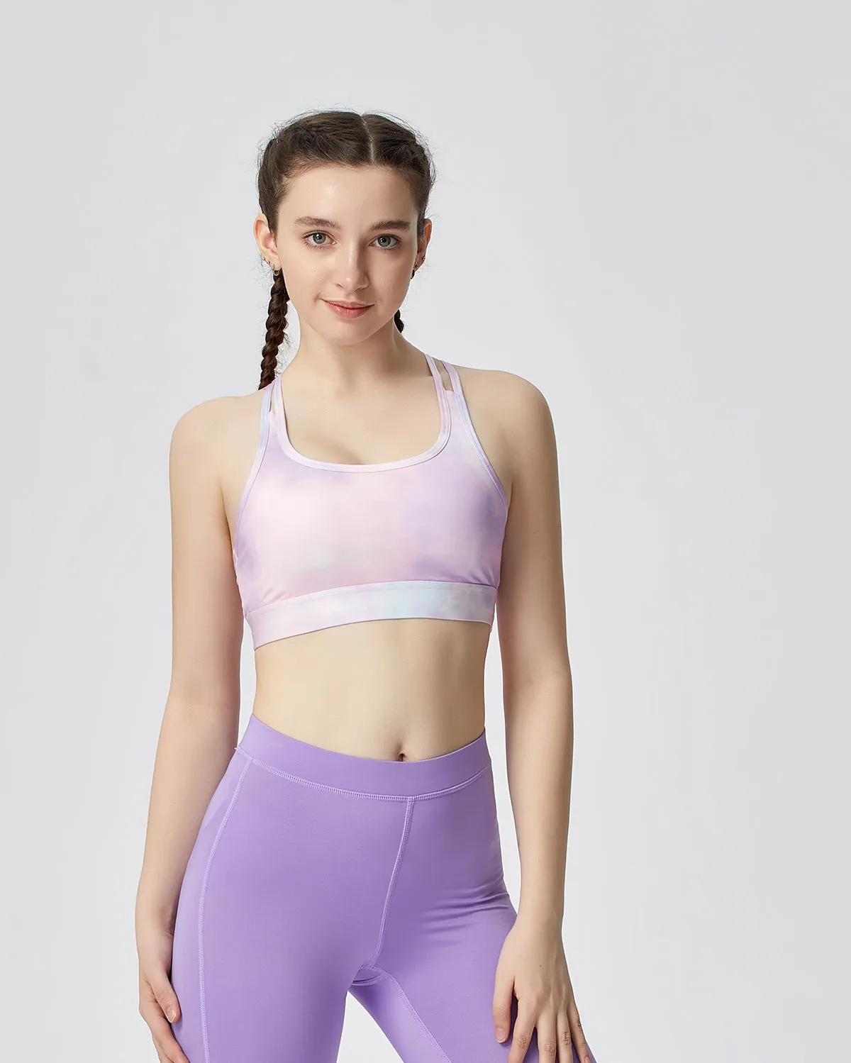 Energized Junior Digital Daydream Printed Strappy Sports Bra