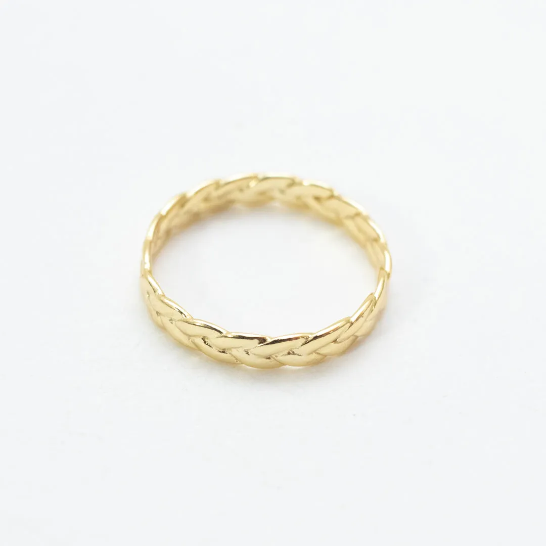 Gold Plated Braided Ring