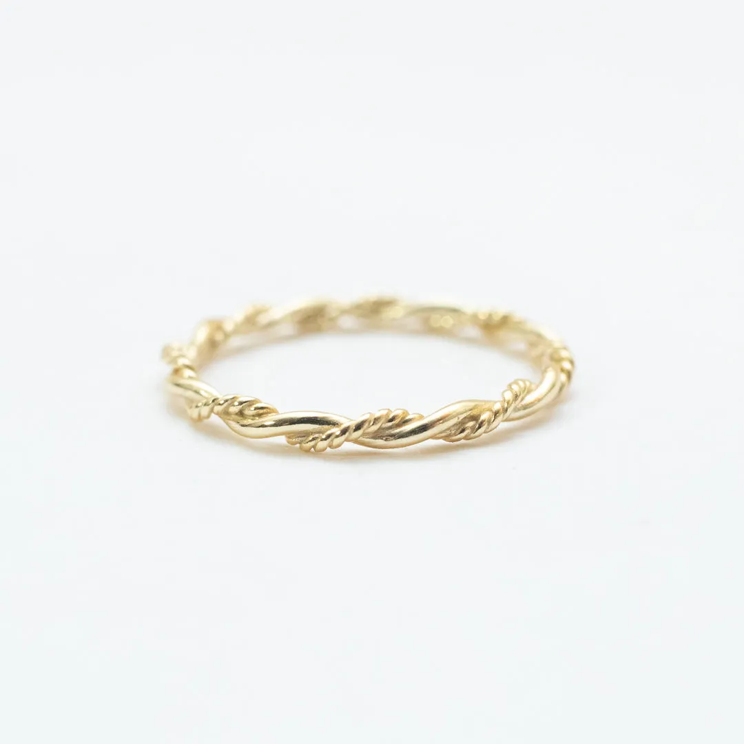 Gold Plated Double Twisted Ring