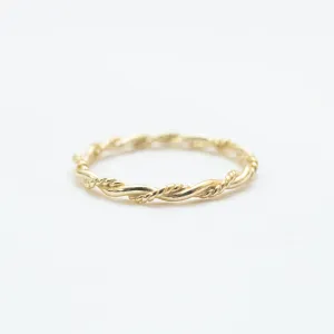 Gold Plated Double Twisted Ring