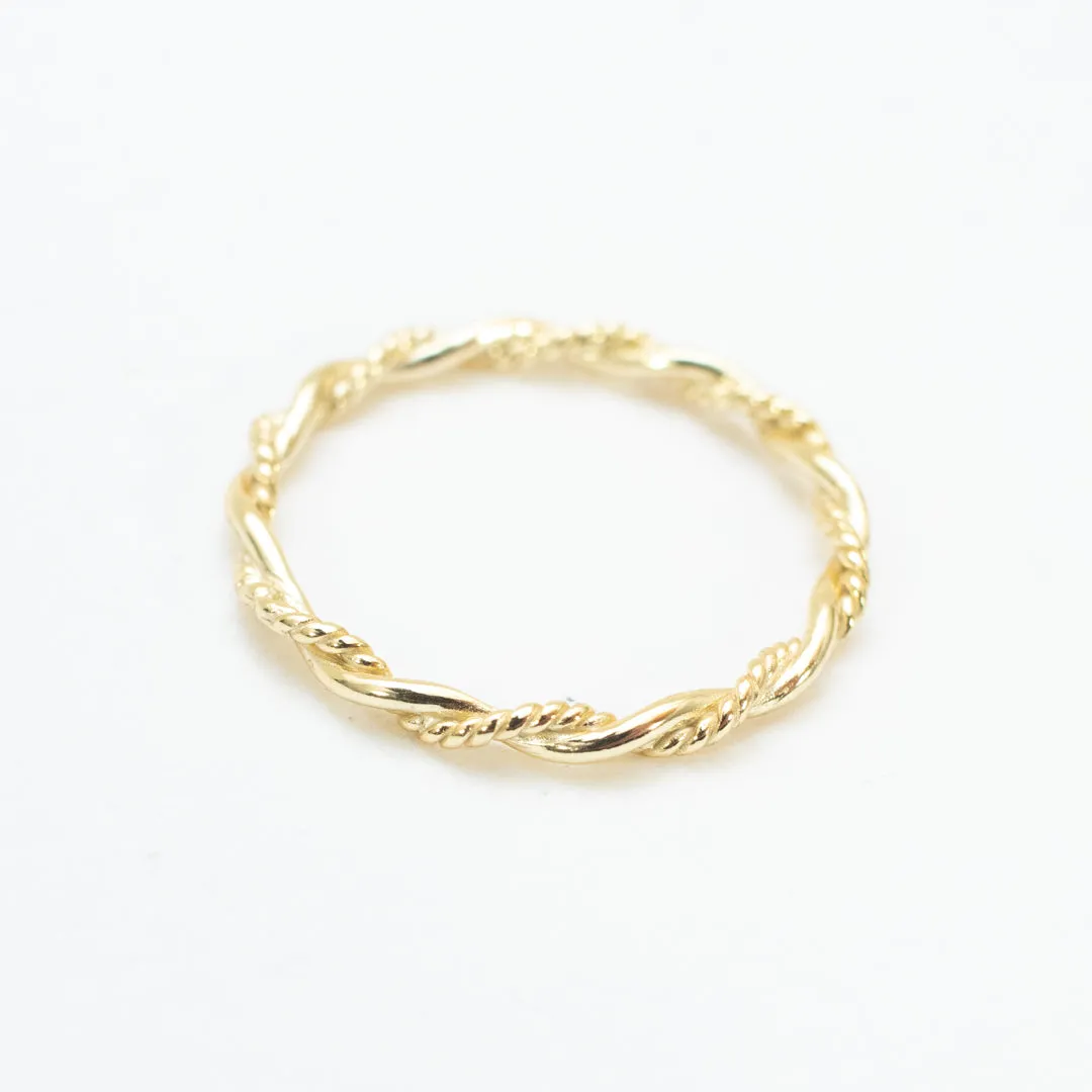 Gold Plated Double Twisted Ring