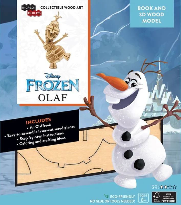 Incredibuilds 3D Wooden Model Disney Frozen Olaf