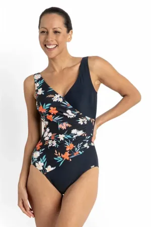 Jantzen Select Surplice One Piece Multi Navy