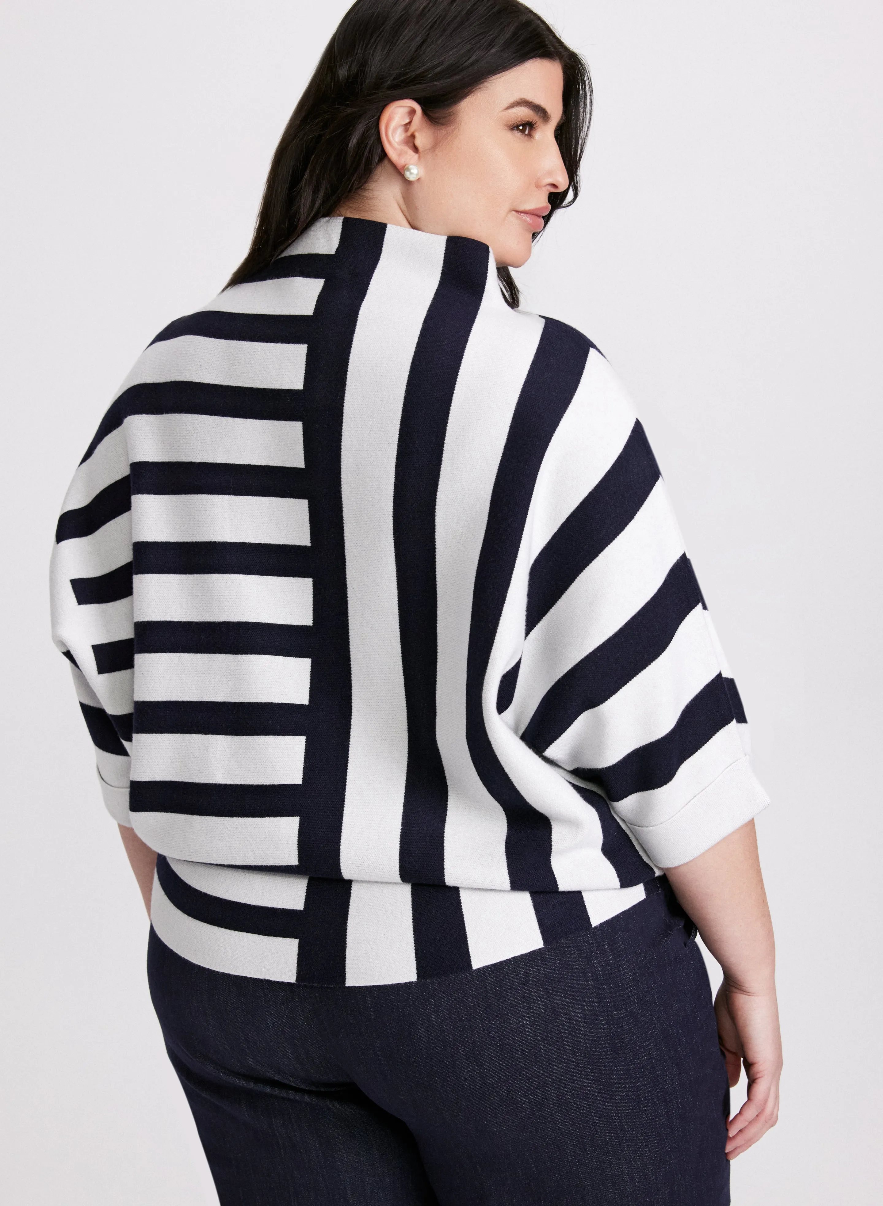 Joseph Ribkoff - Mixed Stripe Pullover