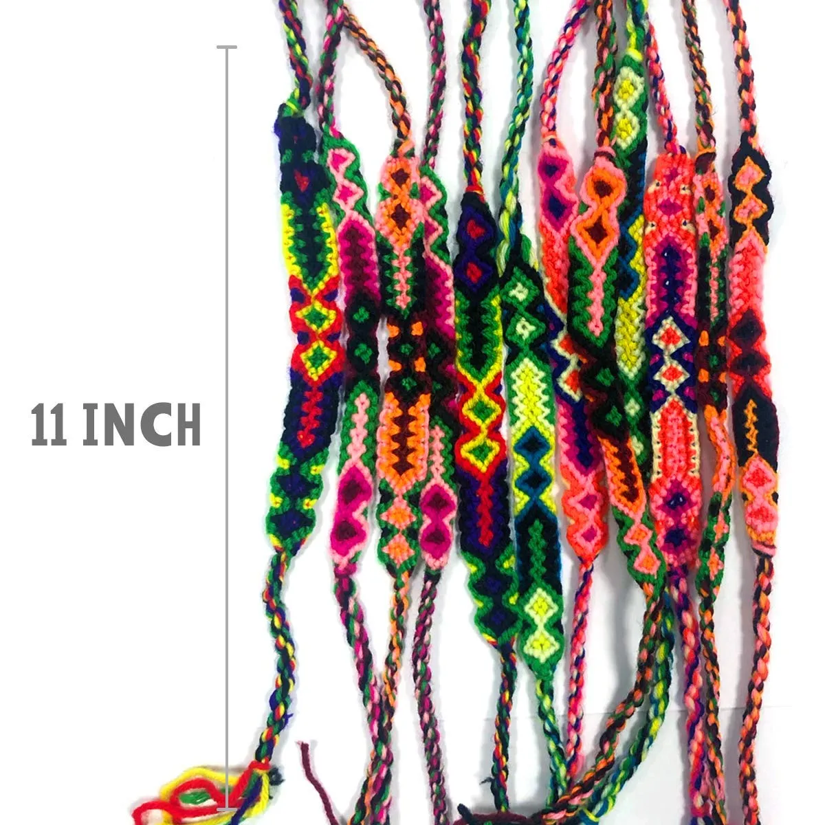 Kicko Friendship Bracelets Woven - 12 Pack - Cool Colorful Friendship Bracelets -