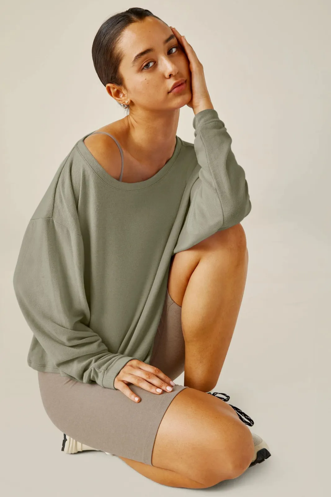 Let Loose Pullover, Grey Sage