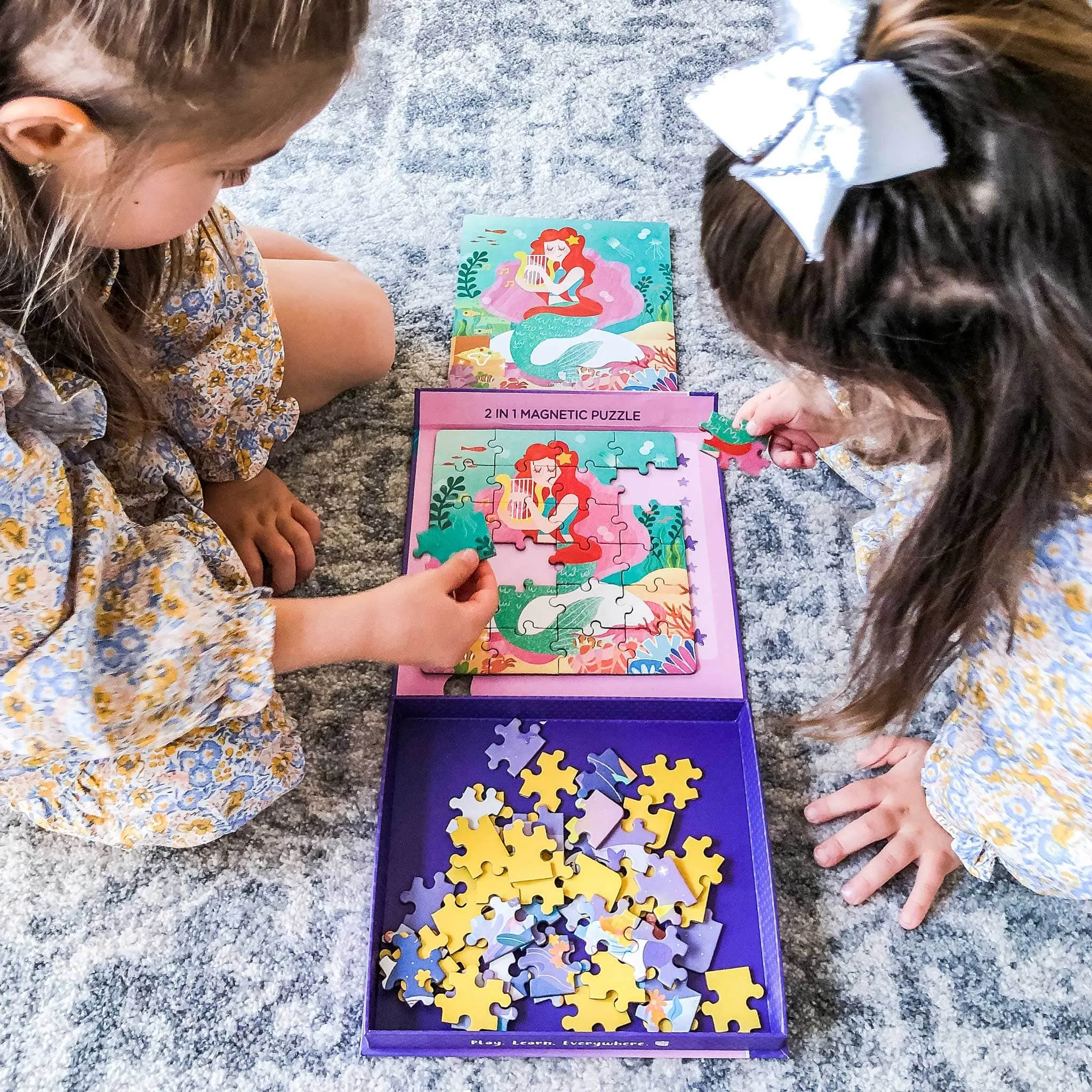 Mieredu 2 In 1 Magnetic Puzzle - Unicorn & Mermaid