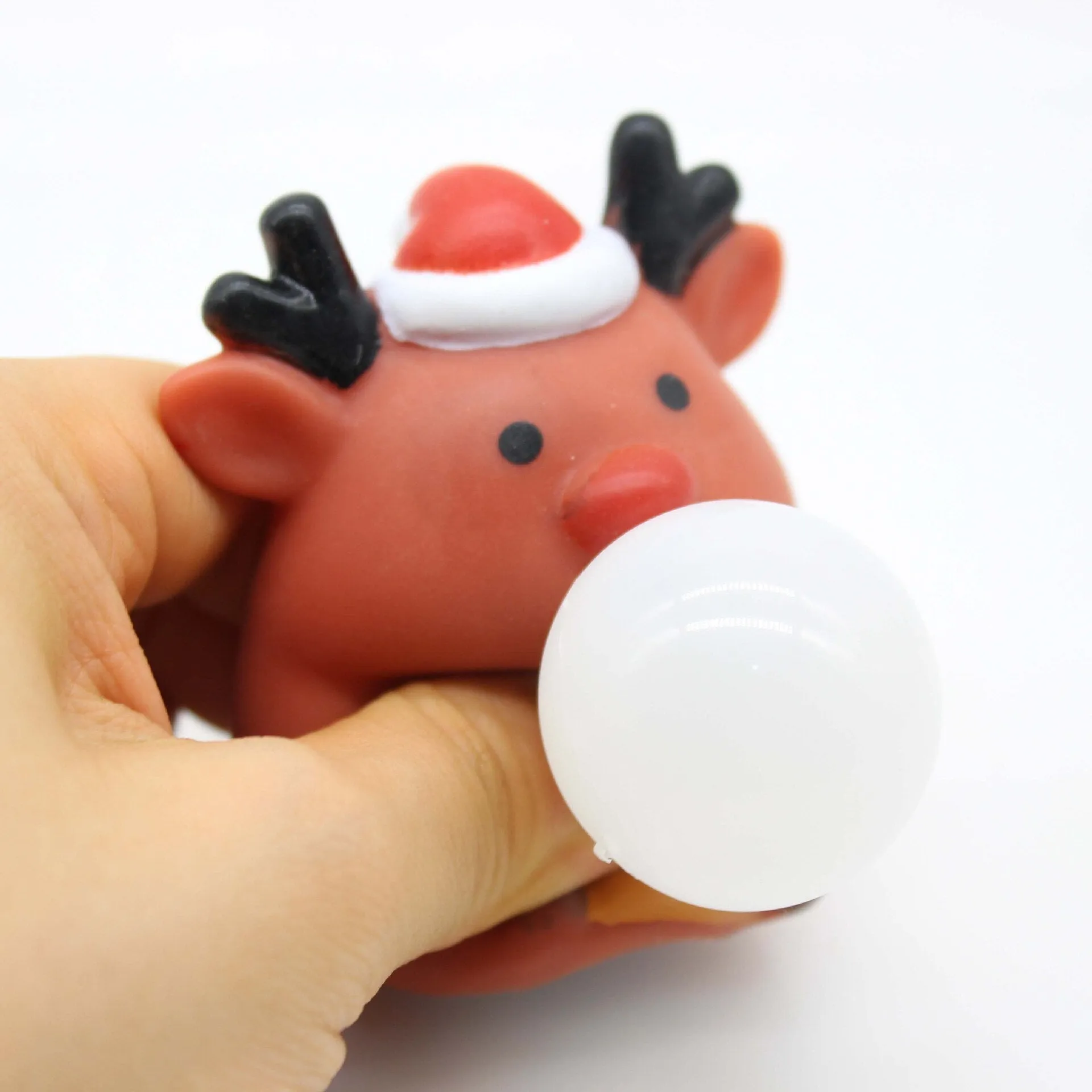 New Christmas Squeeze Toys Extrusion Blowing Bubble Pinch Toy Kids Stress Relief Fidget Toy Santa Claus Elk Snowman Pinching Toy