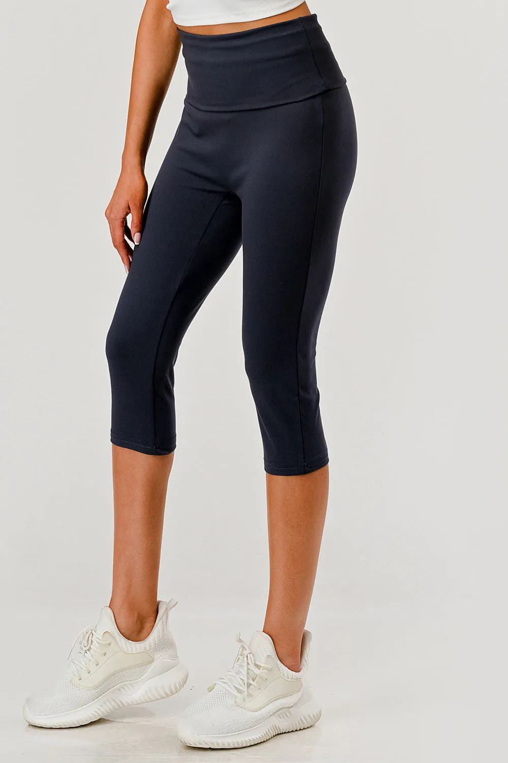 Pillowy Soft Fold Over High Waist Leggings - Graphite