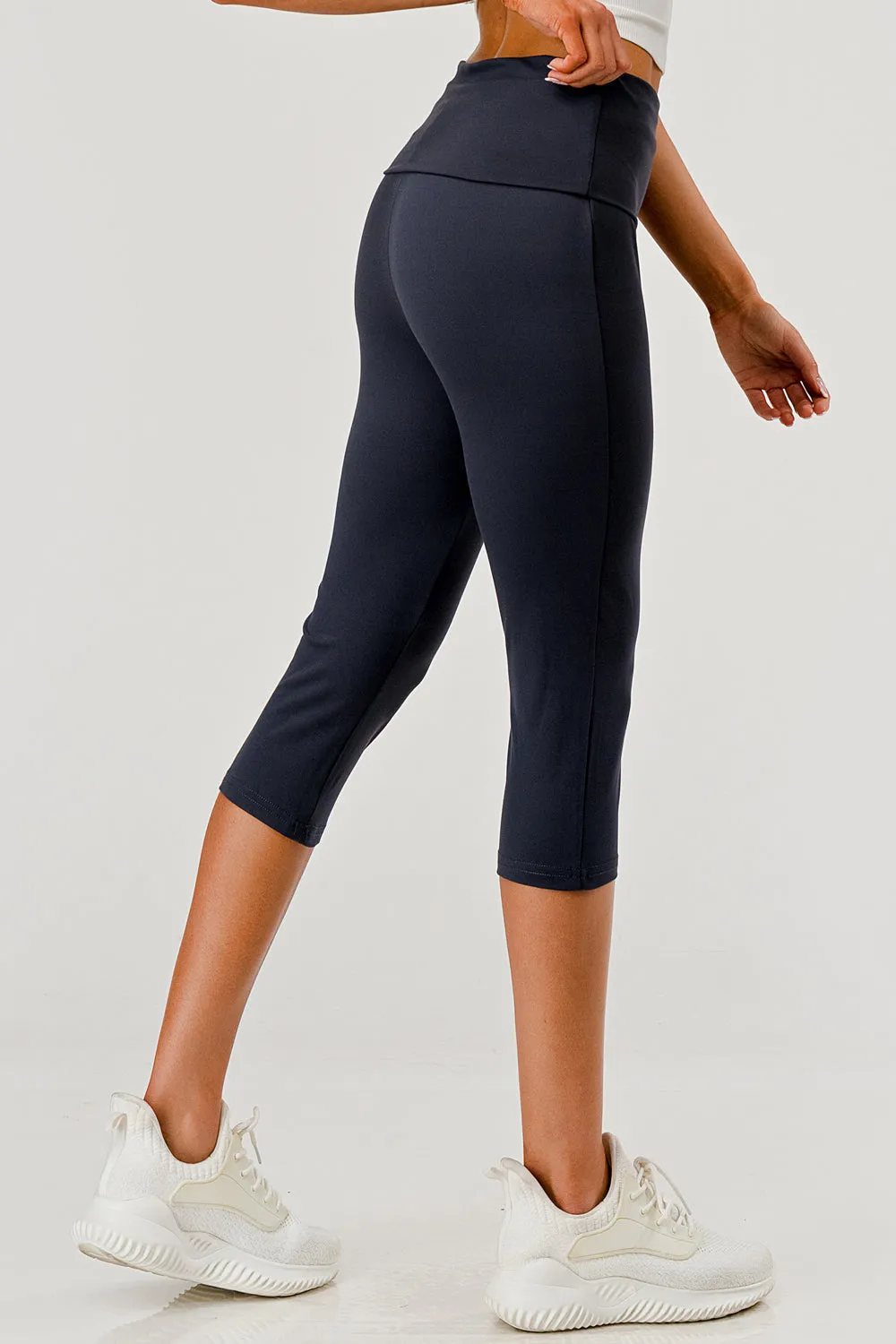 Pillowy Soft Fold Over High Waist Leggings - Graphite