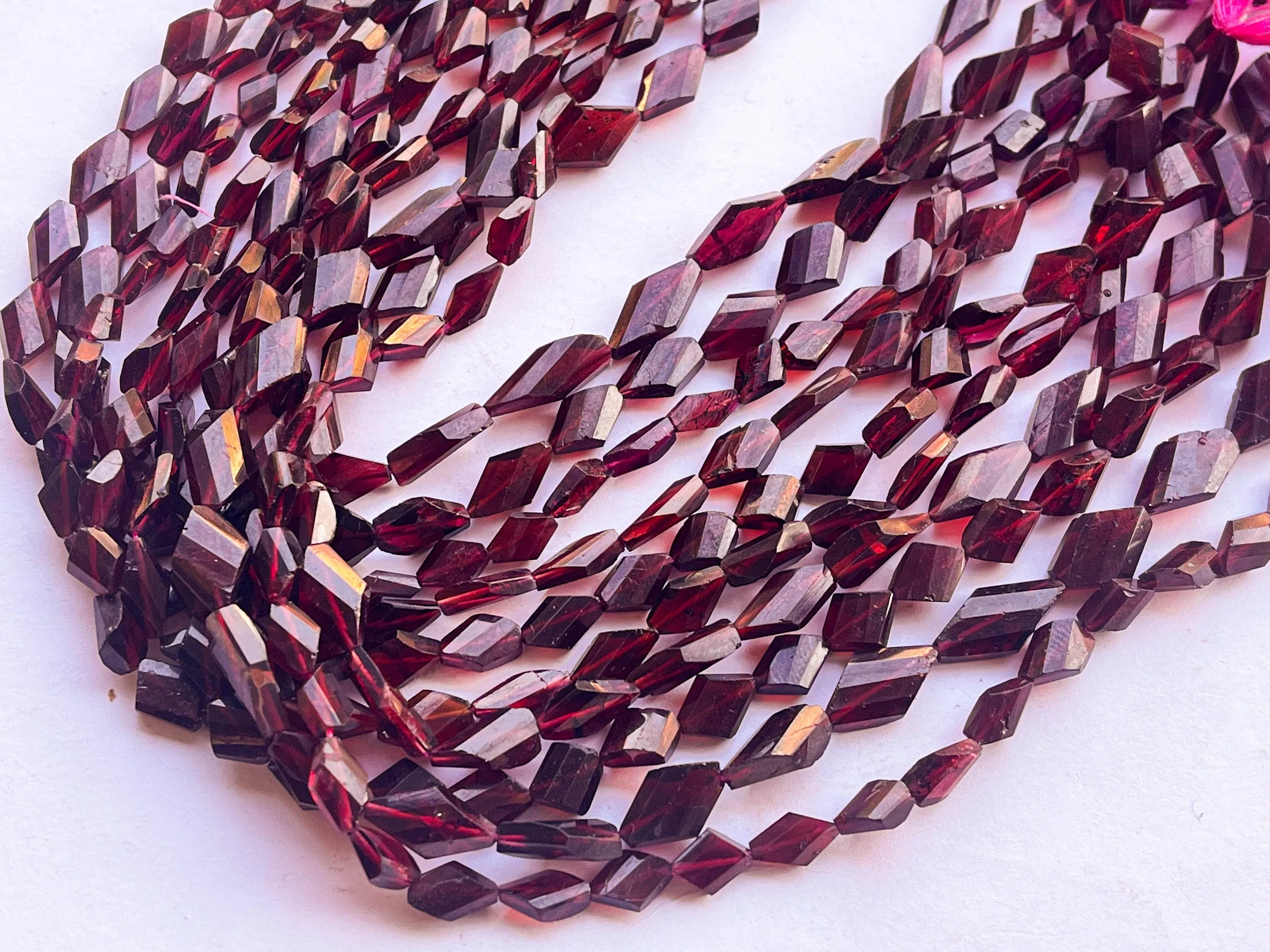 Rhodolite Garnet Diamond Shape Beads