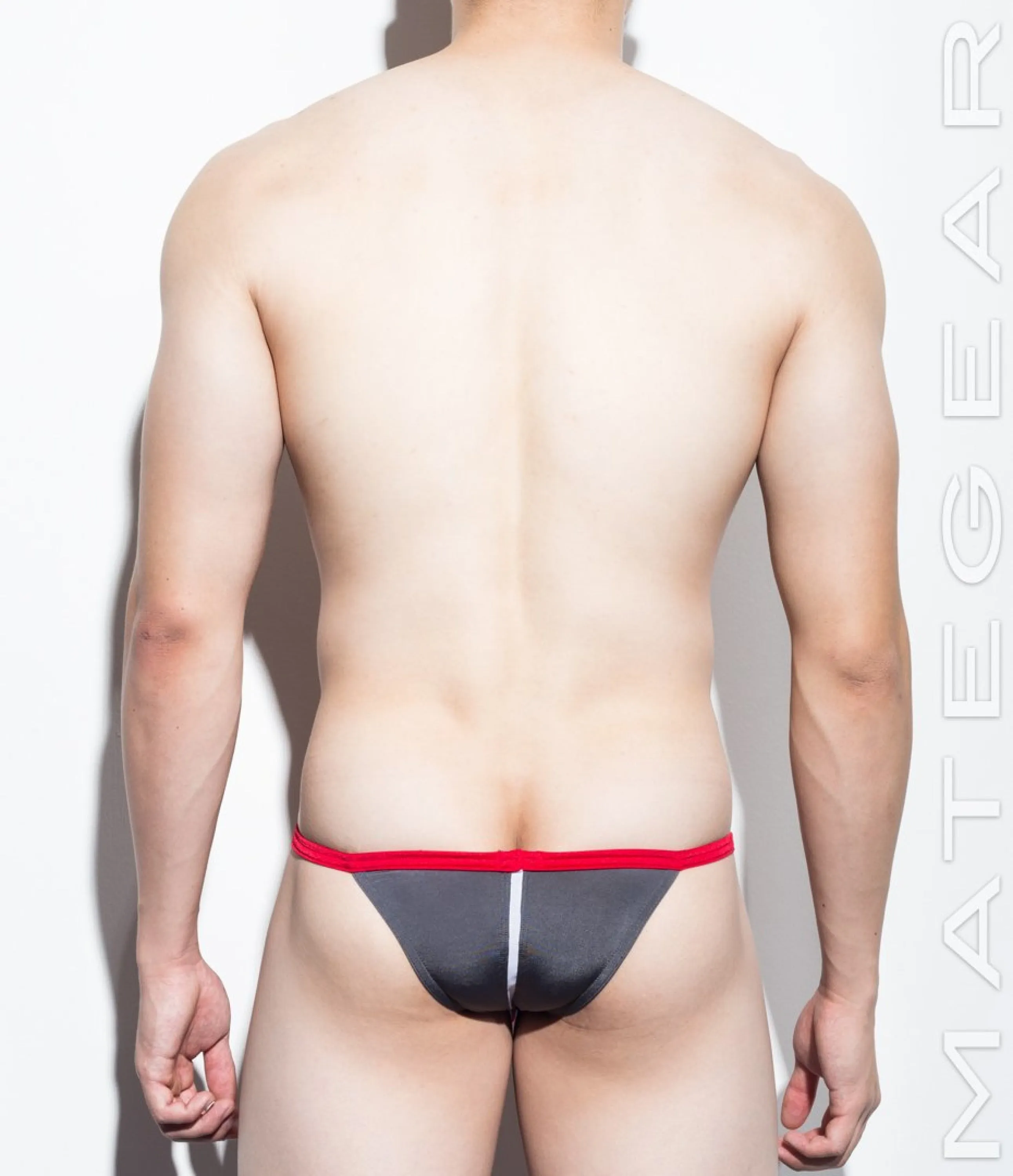 Sexy Mens Swimwear Ultra Swim Pouch Bikini - Roe Shin (Teardrop Front / Half Back)