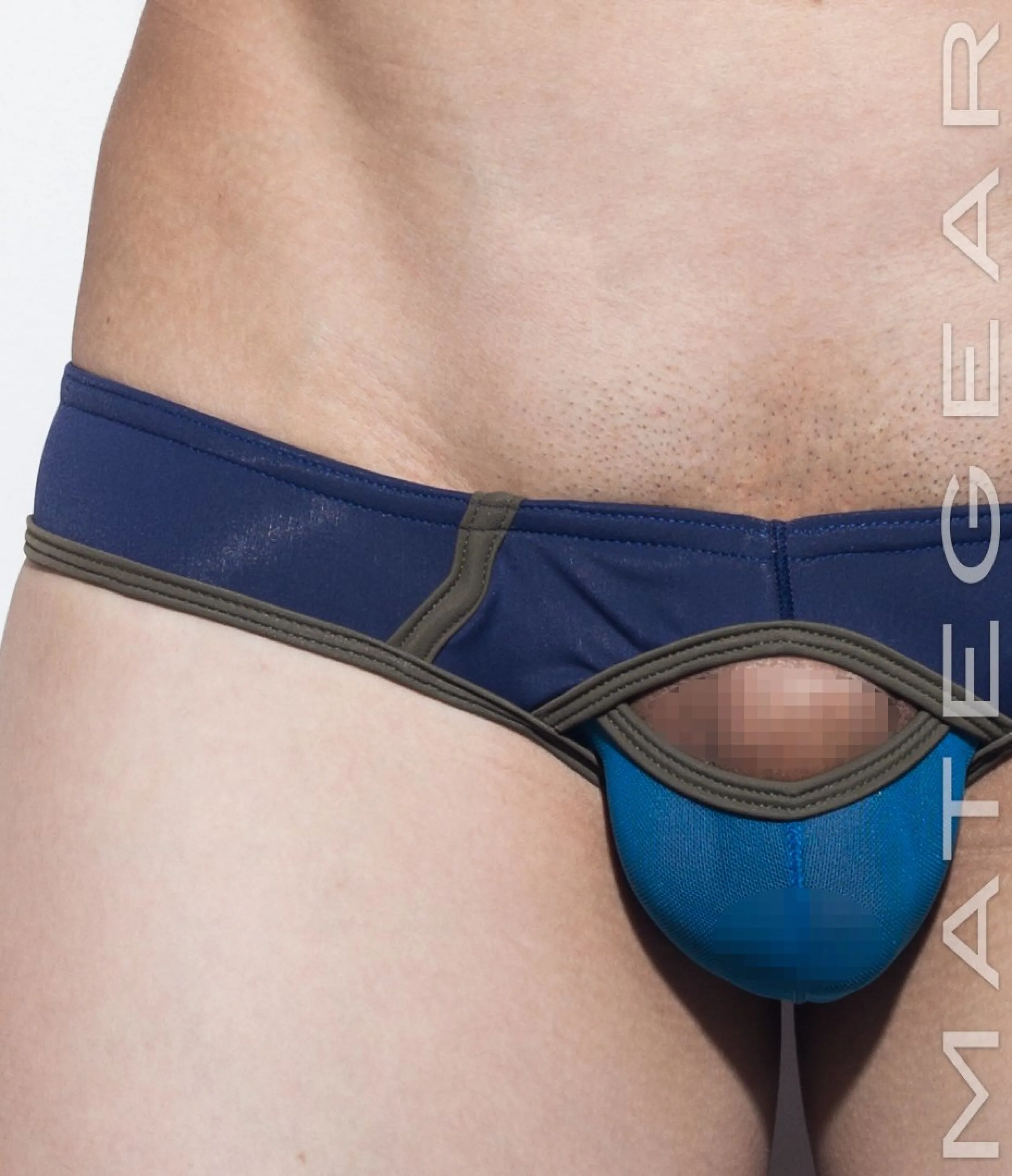 Sexy Men's Swimwear Xpression Mini Swim Pouch Squarecut - Ka Ha IV (Open Front Panel)