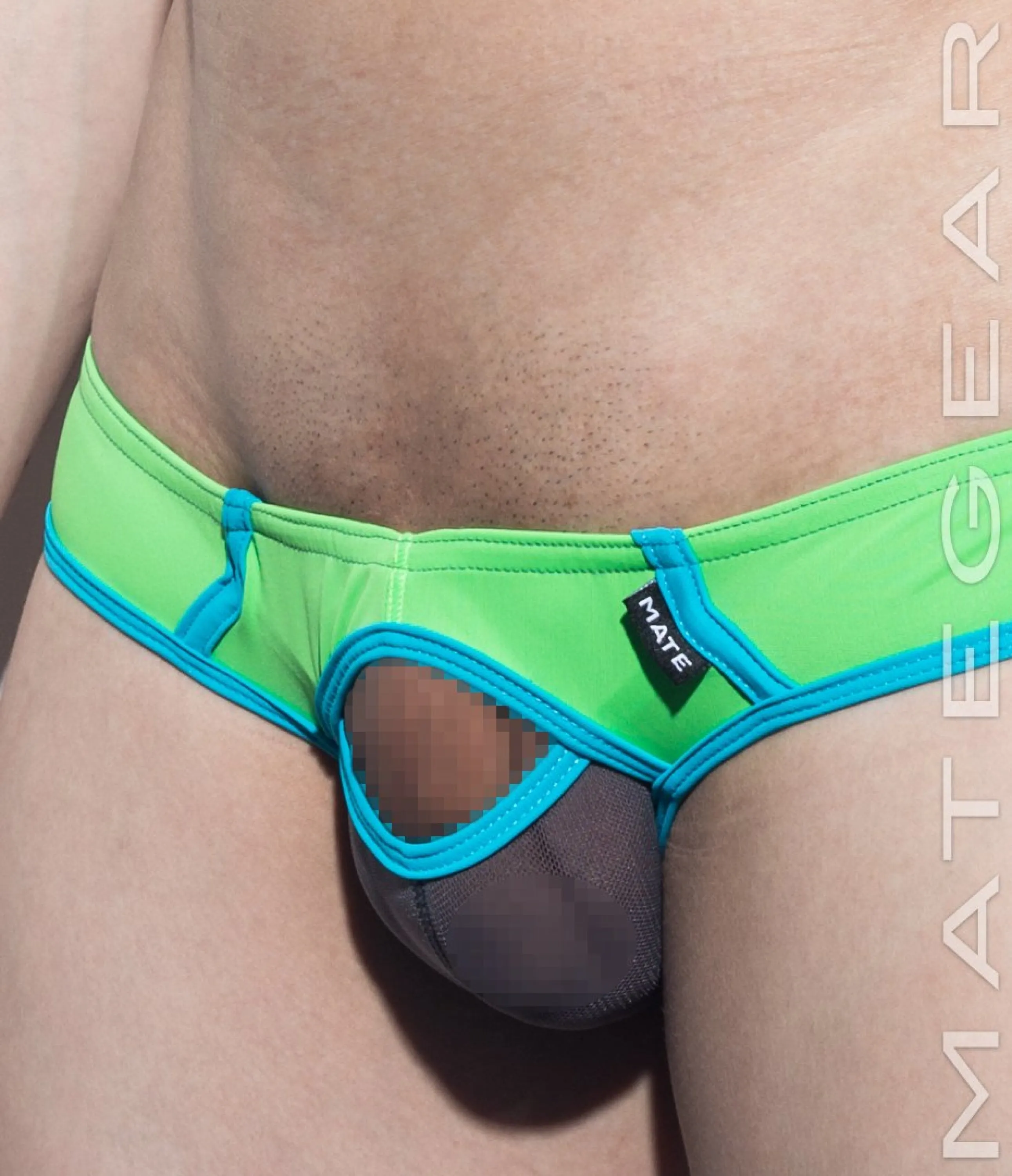 Sexy Men's Swimwear Xpression Mini Swim Pouch Squarecut - Ka Ha IV (Open Front Panel)