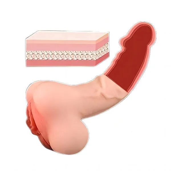 Silicone Pcoket Pussy Penis Sleeve Realistic Dildo - 3D Lifelike Textured Male Masturbator Sweatshirt