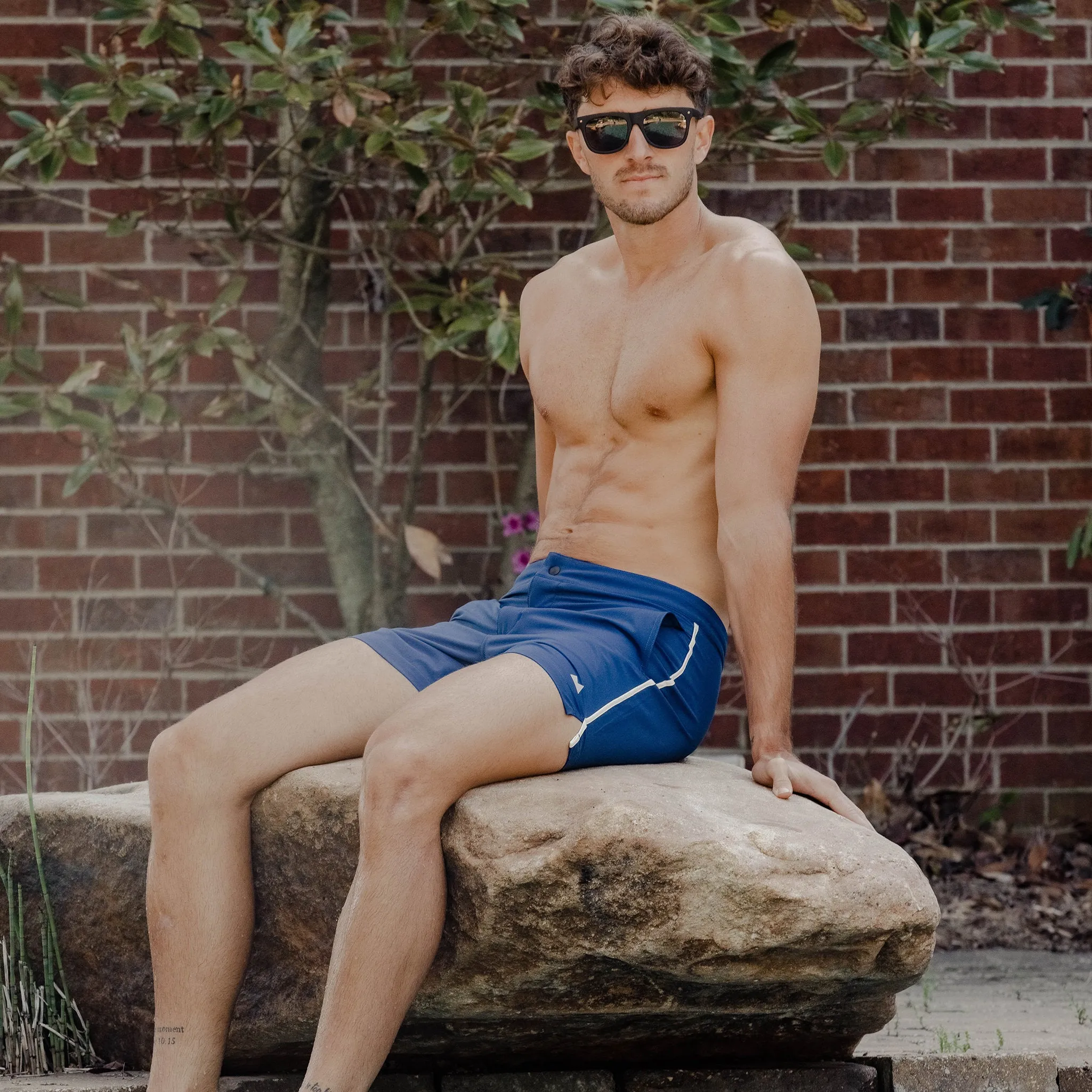 Sutro Swim Trunk in Deep Indigo