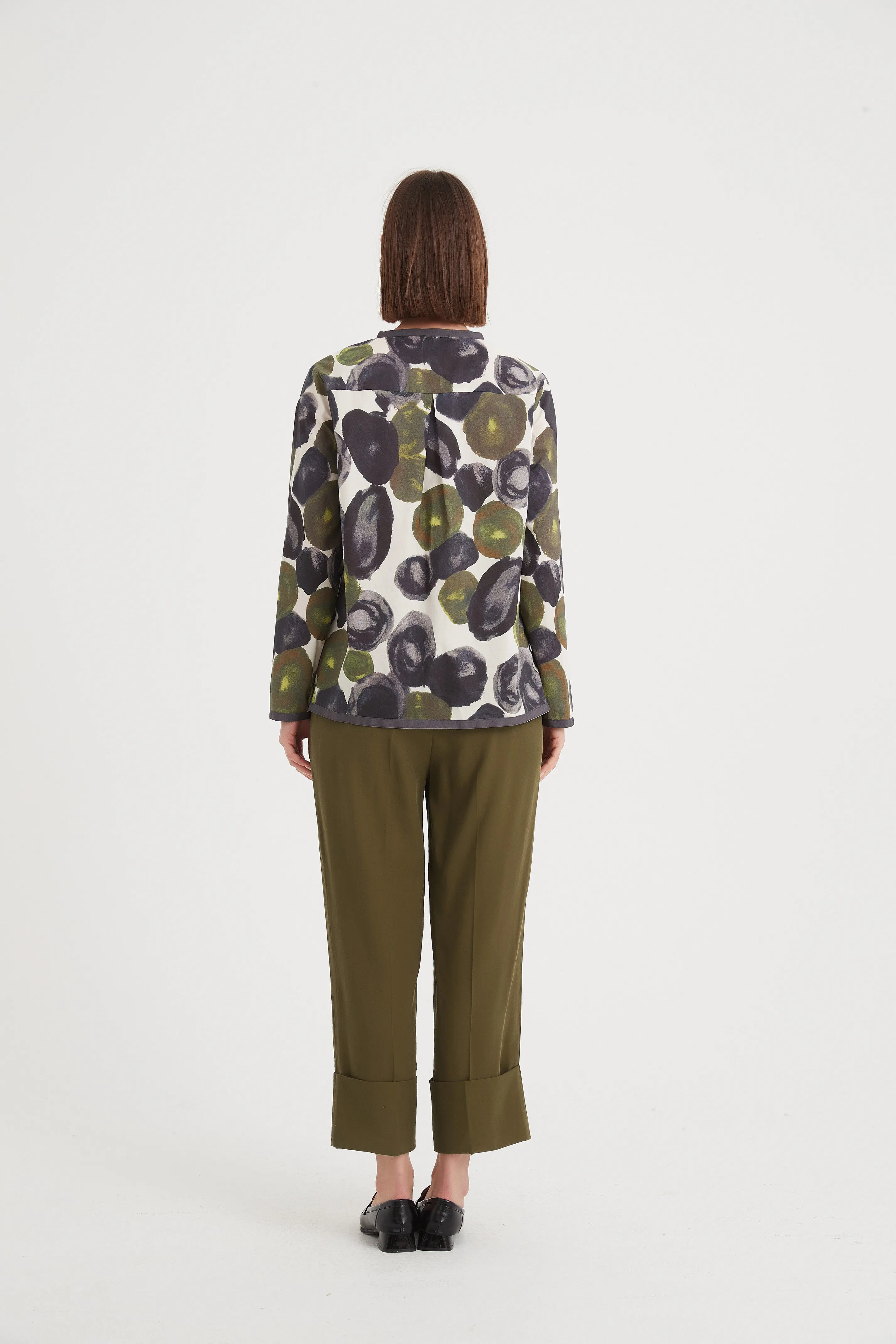 Tirelli - Grosgrain Detail Shirt - Moss Spot