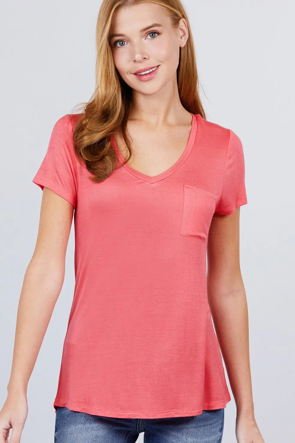 V-neck Rayon Jersey Top