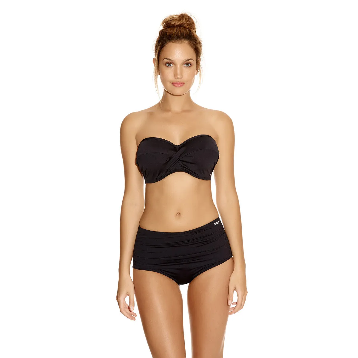 Versailles Black Bandeau Bikini Top - Fantasie Swim