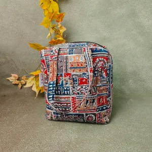 Water Proof Cotton Lunch Bag White Turkish Kilm Prints Design