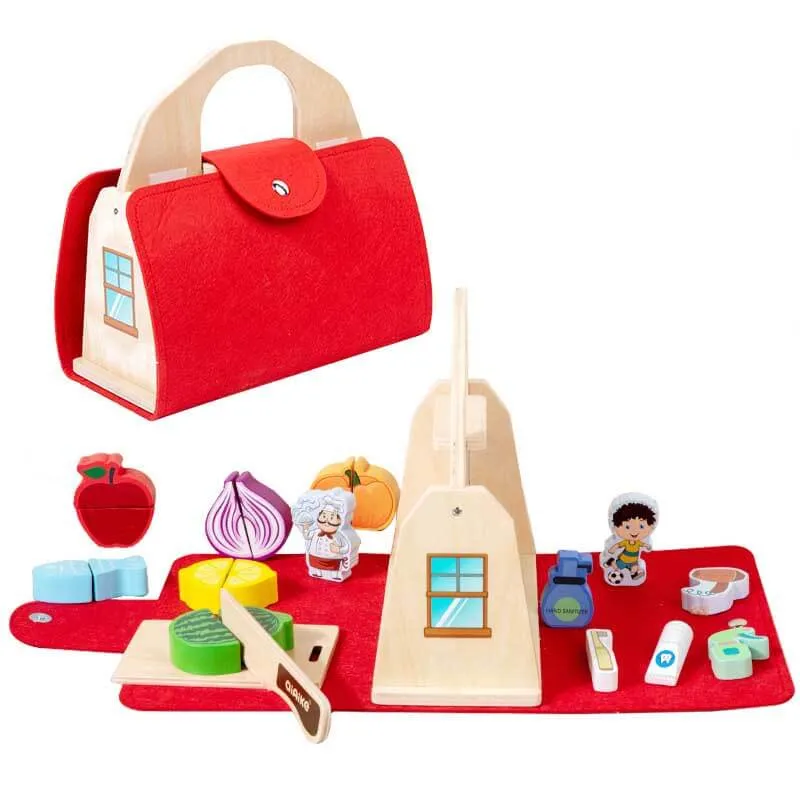 Wooden Portable Kitchen Toys